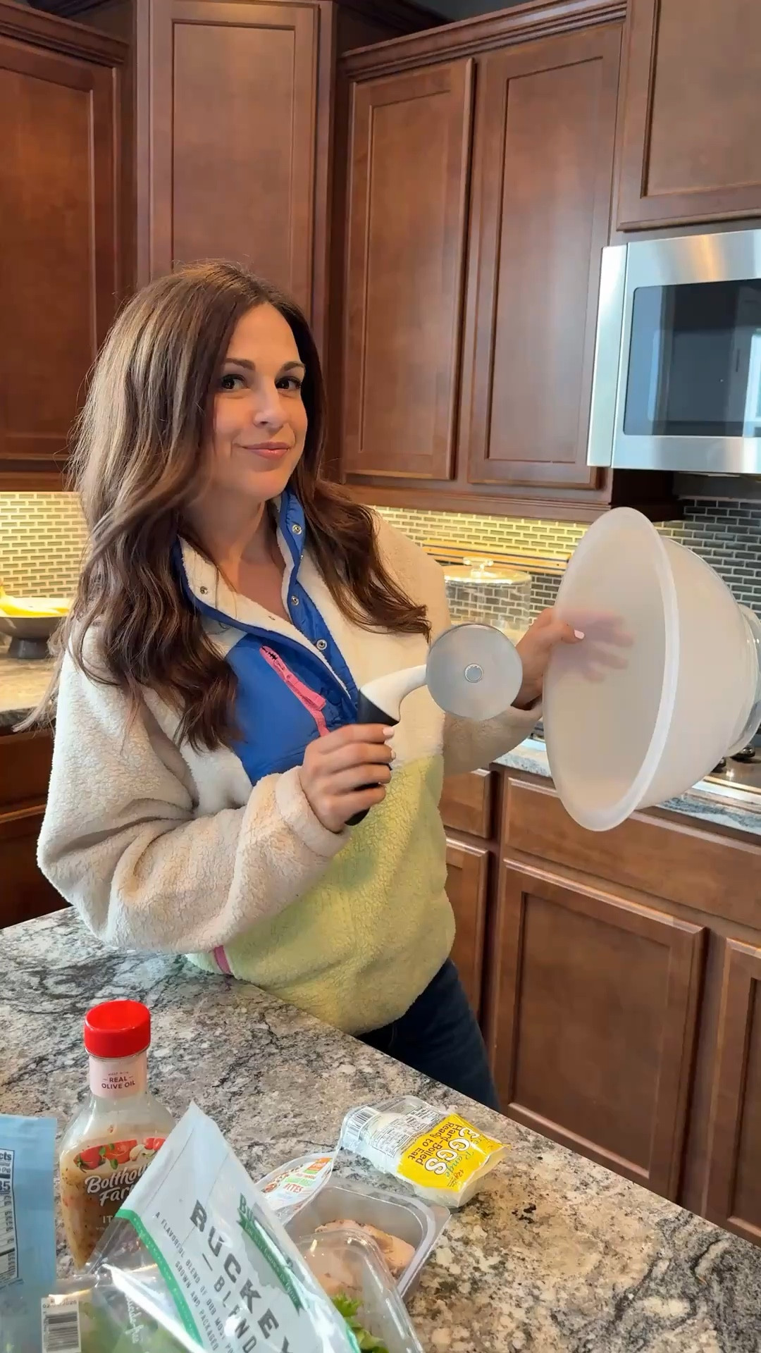 Game changing salad chopper tool to make amazing salads! 

One of my favorite kitchen gadgets I use it all the time…. And this is my favorite healthy salad mix for a good dose of protein! 

#LTKHome #LTKFamily #LTKFindsUnder50