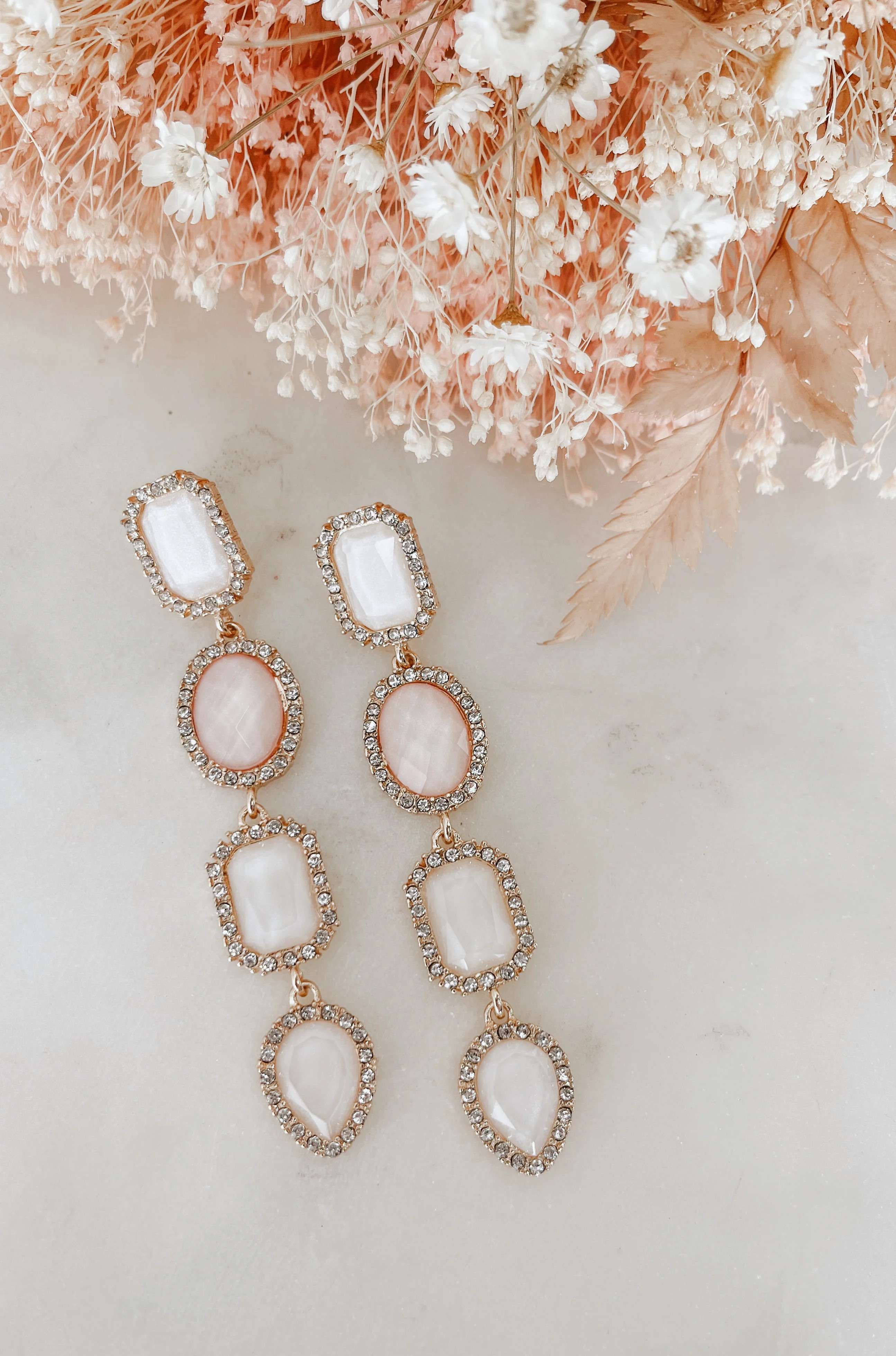 Hailey Blush Crystal Drops | Untamed Petals