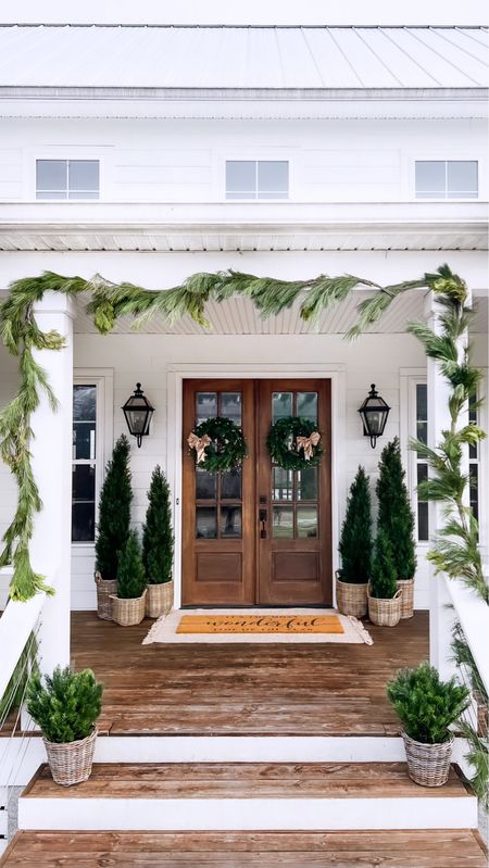 Beautiful faux silk cedar trees! I have the 3’ 5’ and 6’ but they are available in many sizes!! Jute rug is 4x6 and doormat is 2x5. Double layered rug and welcome mat. Holiday seasonal front doors. Etsy. Baskets planters Artificial trees plants and flowers  porch decor front door decor . Home decor christmas and holiday decor styling southern front porch bed swing  target Home Depot overstock outdoor furniture Christmas and holiday front porch front door light fixtures lantern outdoor wall sconce jute scatter rugs l large oversized Christmas doormat 

#LTKstyletip #LTKHoliday #LTKhome