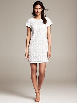 White Eyelet Shift | Banana Republic US