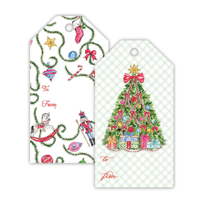 Traditional Tree & Toys Gift Tags | Rosanne Beck Collections