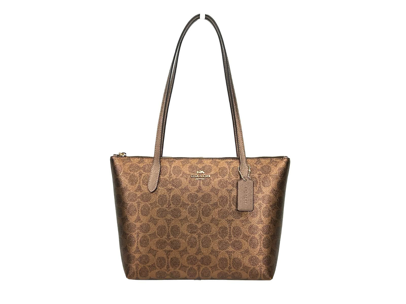 COACH Coach Signature Fiona Zip Tote Women's Bag | Shop Simon