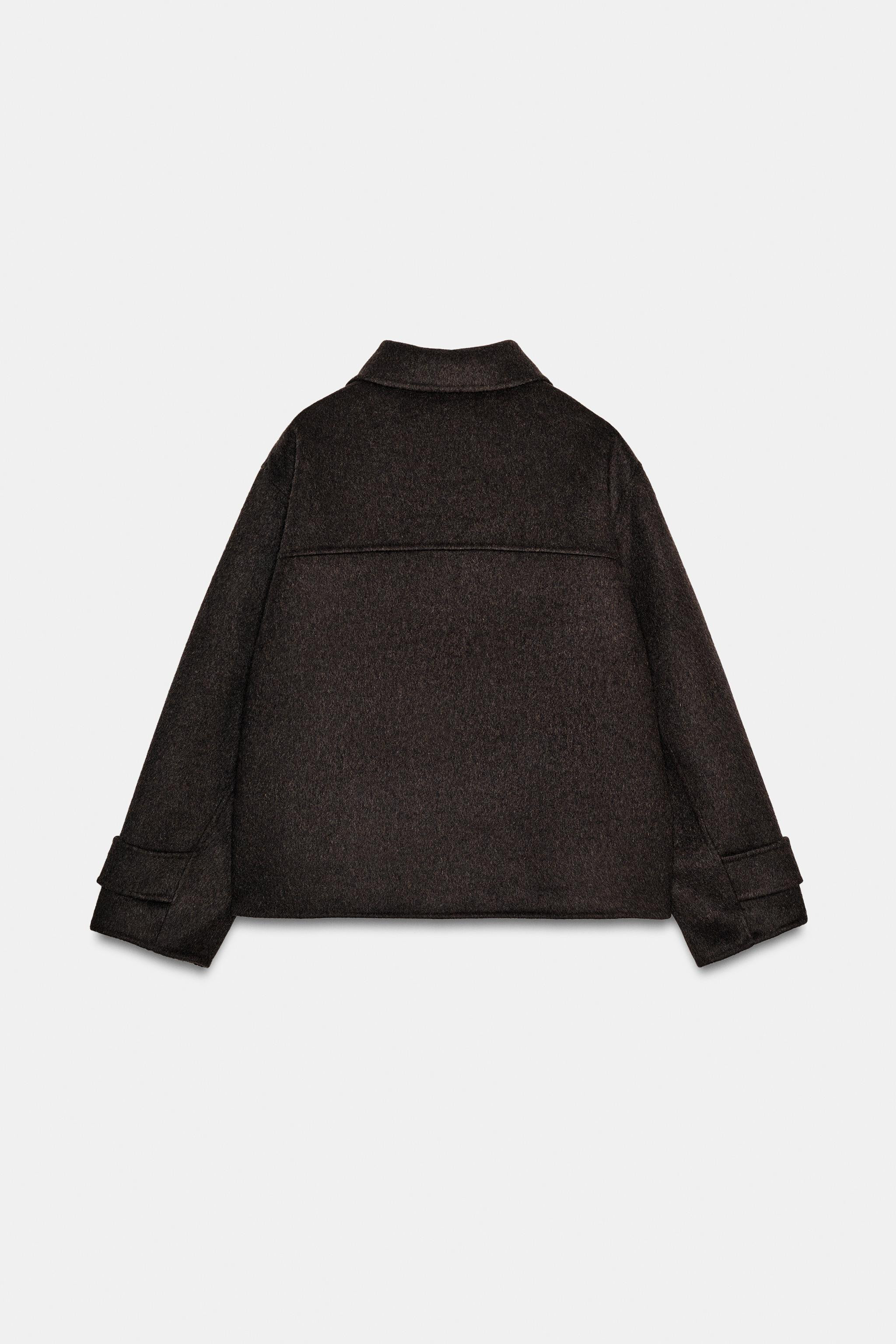 CROPPED WOOL COAT | Zara UK