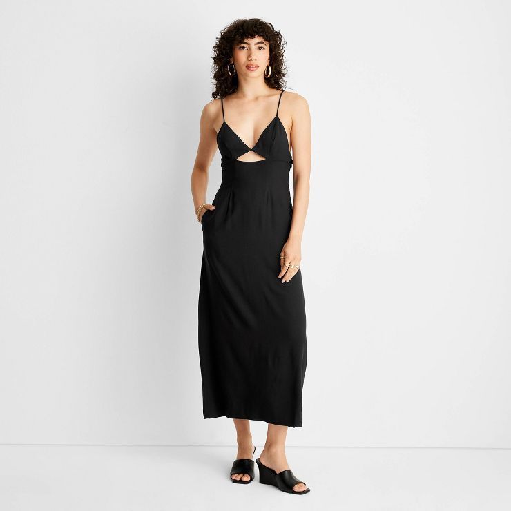 Women's Strappy Cutout Midi Slip Dress - Future Collective™ with Alani Noelle | Target