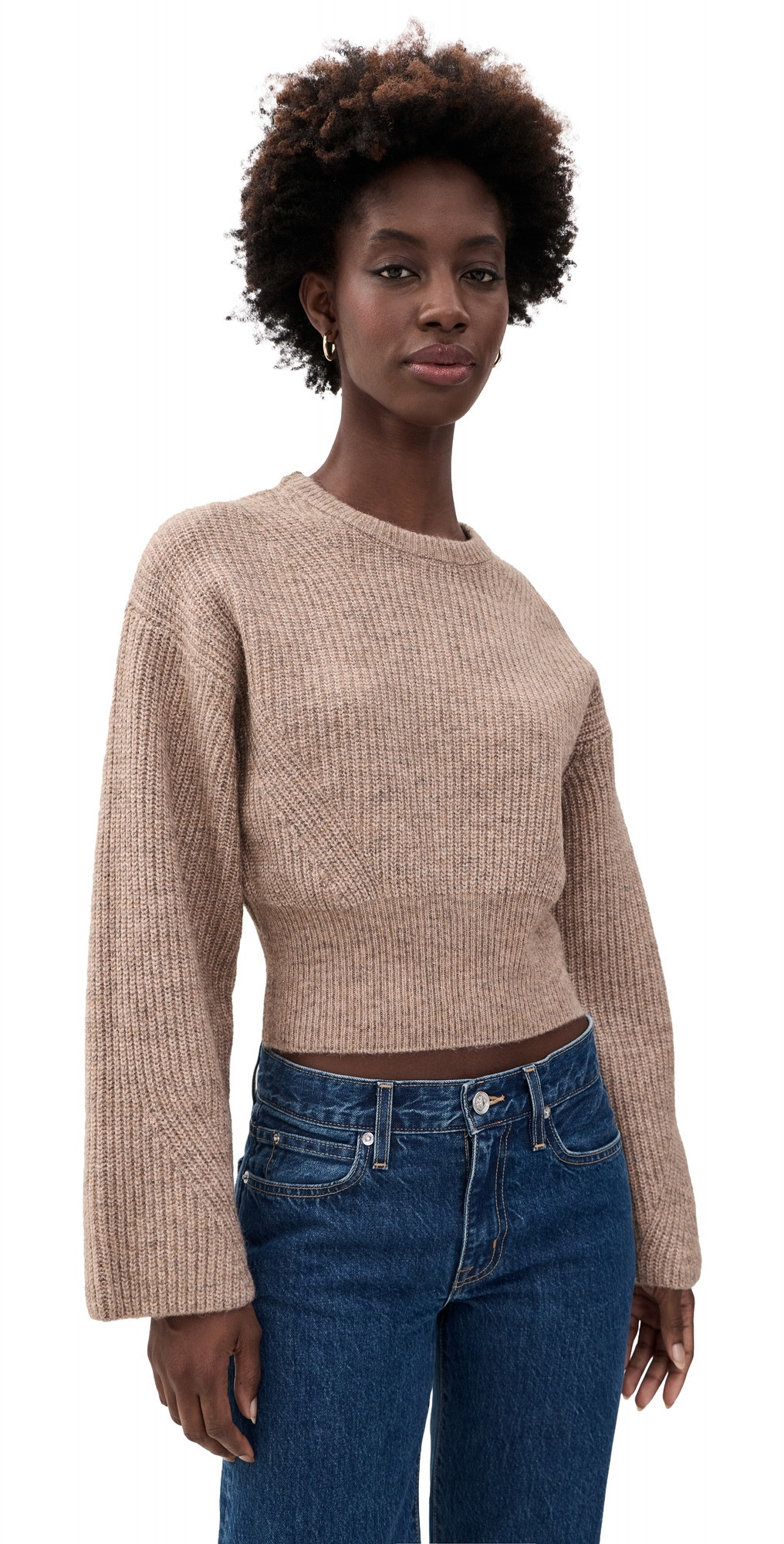 Good American The Chunky Knit Sweater Dusk XS | Shopbop