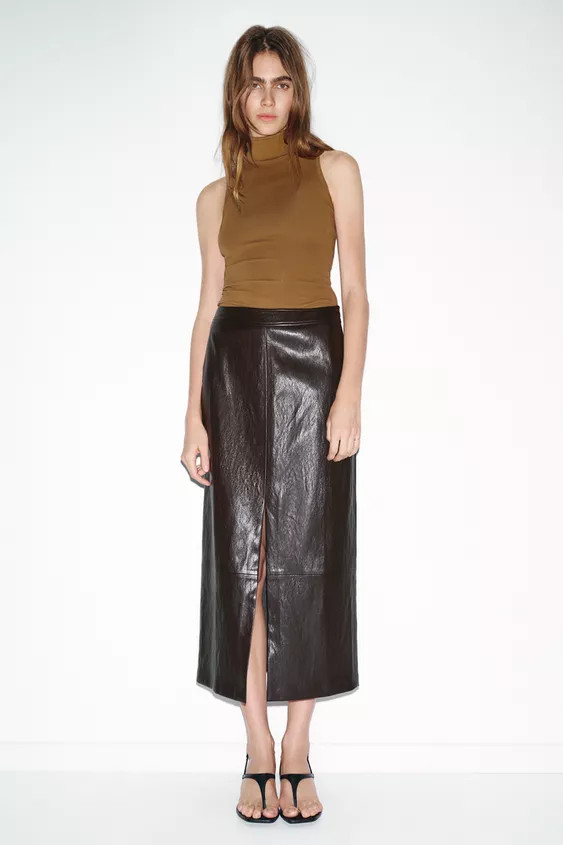 HIGH COLLAR SLEEVELESS TOP | Zara US