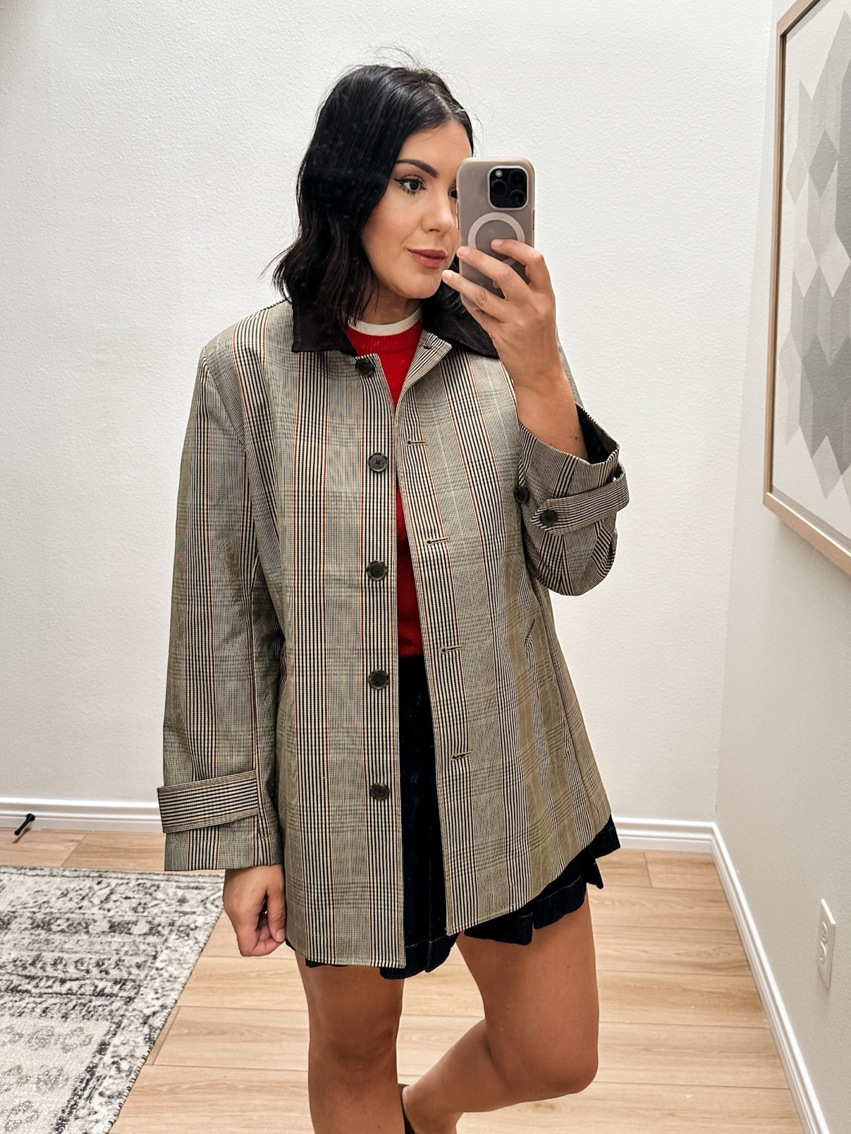 A few of my recent finds from J.Crew! I love this pair of jeans this fall – they fit differently than last year’s Denim Trouser and I’ll walk you through it! They’re a tighter fit along the hips, so if you are in between sizes go up a size. I am in the 29 regular length. 

I can’t wait for it to be sweater weather – this pink and brown striped sweater will be the first on the list this fall! I am in the medium it fits perfectly oversized. 

If I had to tell you to get one jacket for fall, it’s the barn jacket! This one from J.Crew is perfection – I love the plaid pattern with the coated canvas fabric. It’s perfect for fall weather and will hold up even on rainy days. I am in the medium, fit is true to size with room. 

Highly recommend this denim mini skirt for fall. Wouldn’t it look so cute with tall boots? I can not wait until it’s cool enough to wear that look. I am in the 8, it runs true to size but is on the shorter size if you are tall. The red sweater runs tts as well. It’s fitted, I’m in the large.
@jcrew #ad #InJcrew 

 