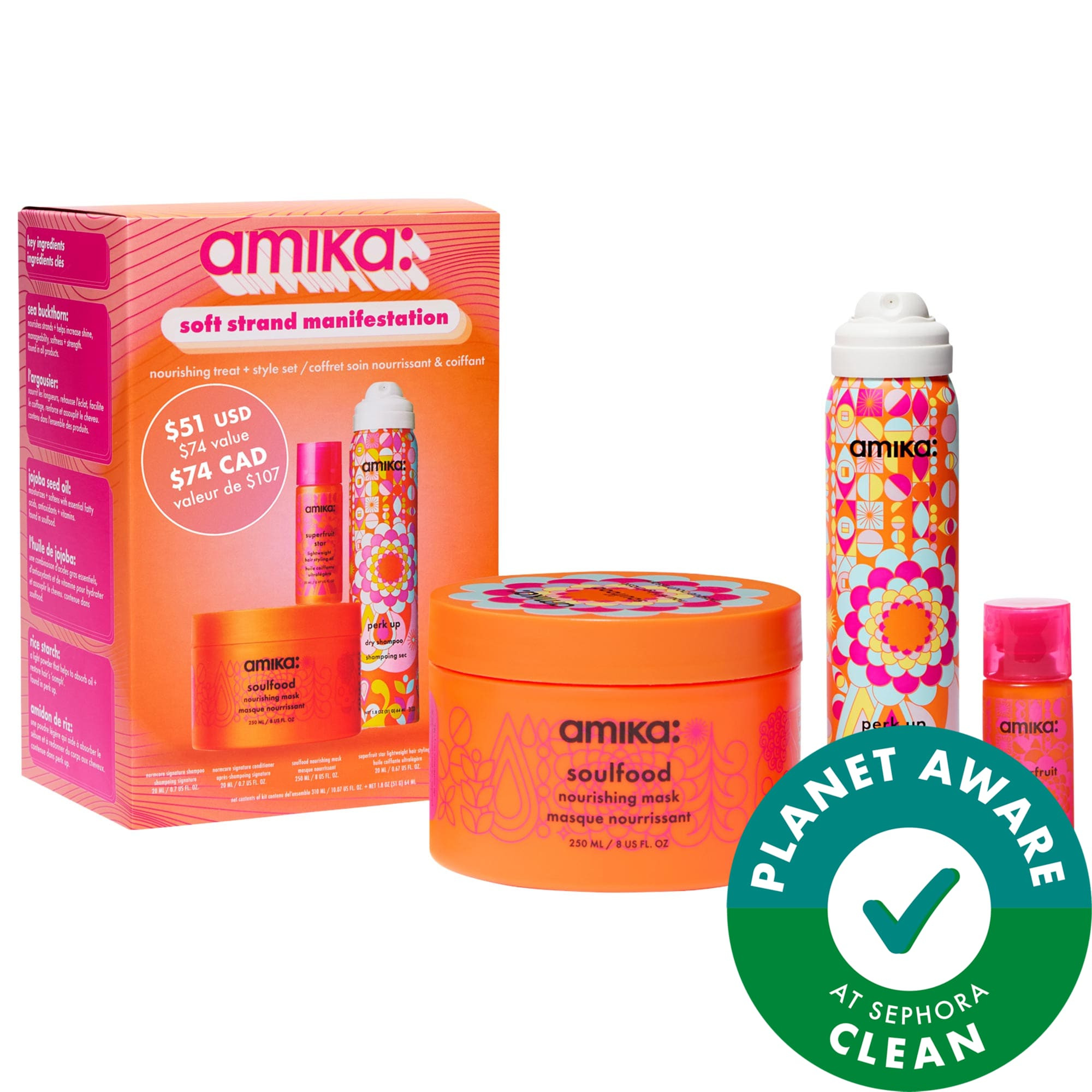 amika Soft Strand Manifestation Nourishing Treat + Style Hair Gift Set | Sephora (US)