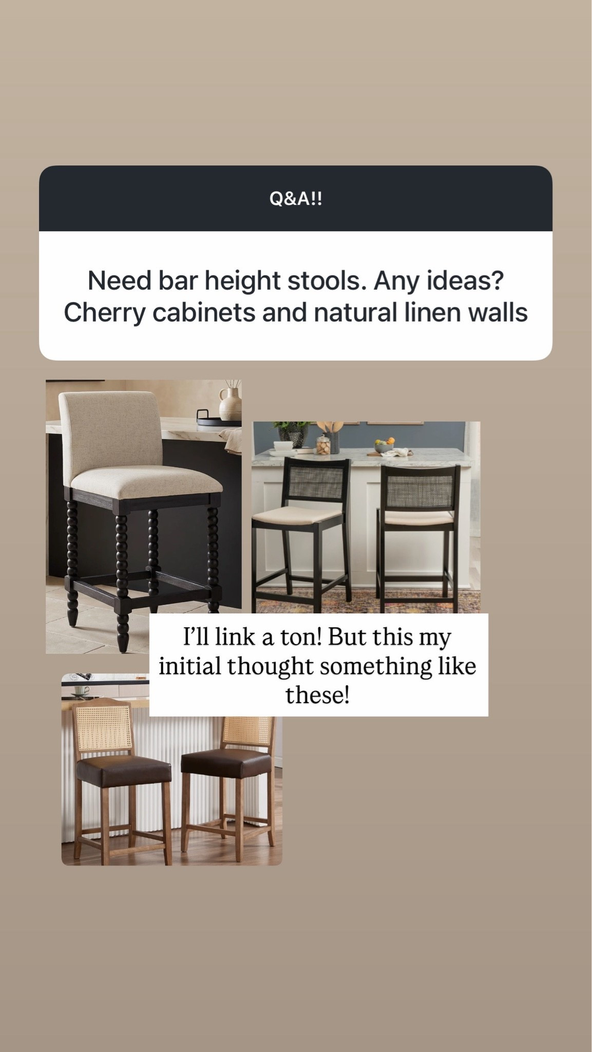 Bar stools!