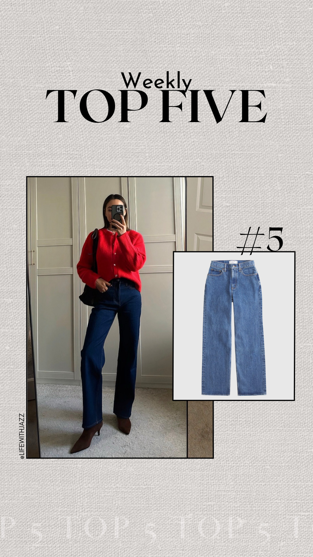 #5 bestseller: abercrombie relaxed hi-rise jeans 

on sale for under $75 

wearing the regular length (i'm 5'4")  

 #LTKSeasonal #LTKSaleAlert