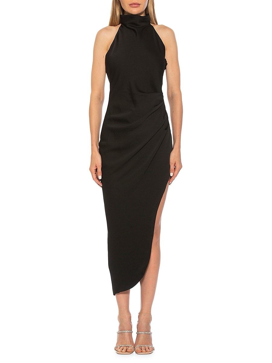 Alexia Admor Women's June Draped Dress - Black - Size 14 | Saks Fifth Avenue OFF 5TH (Pmt risk)
