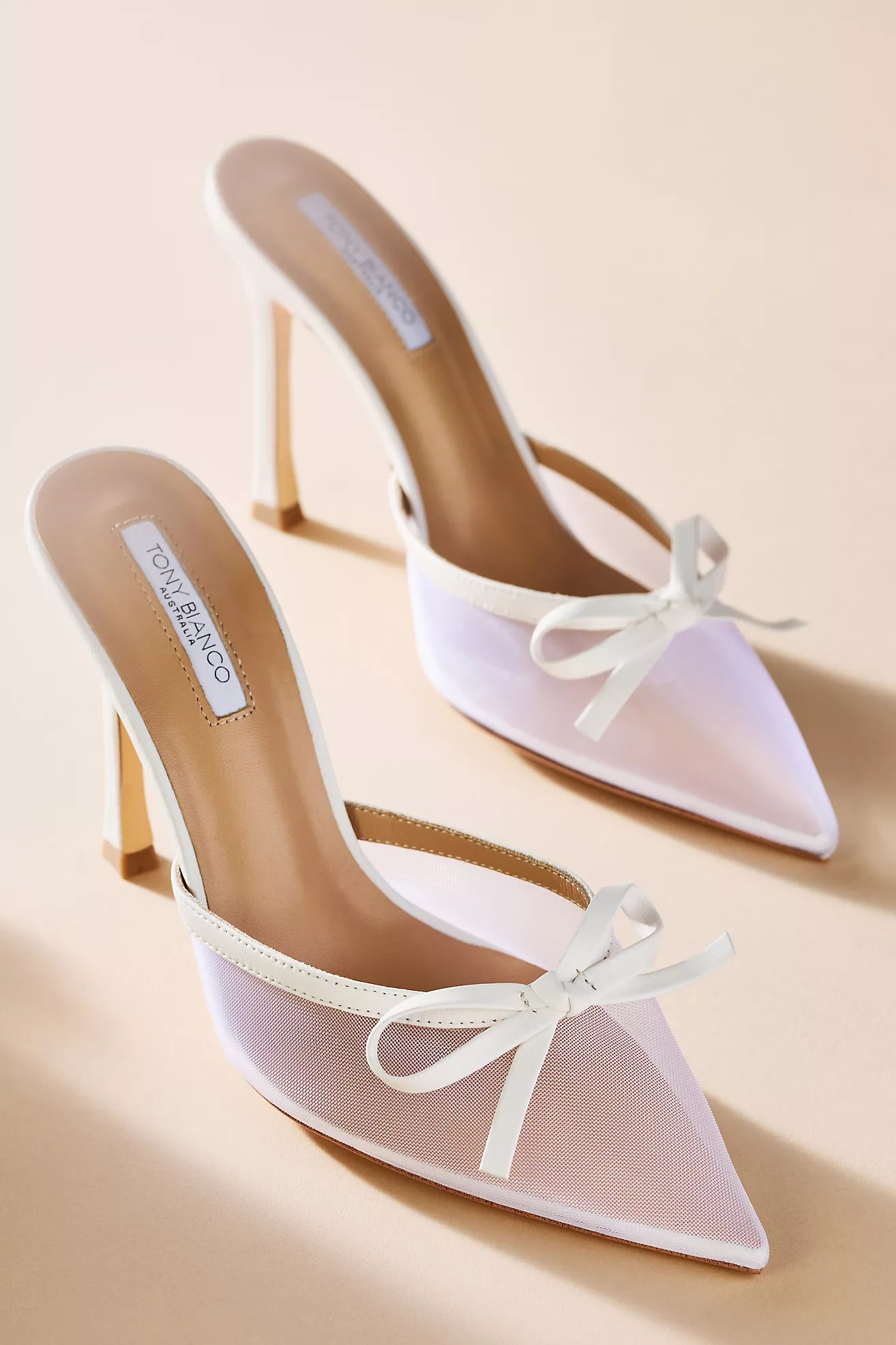 Tony Bianco Aroma Mesh Pointed-Toe Heeled Mules | Anthropologie (US)