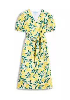 Draper James Women's Miranda Midi Wrap Dress in Lemon Blossom | Belk