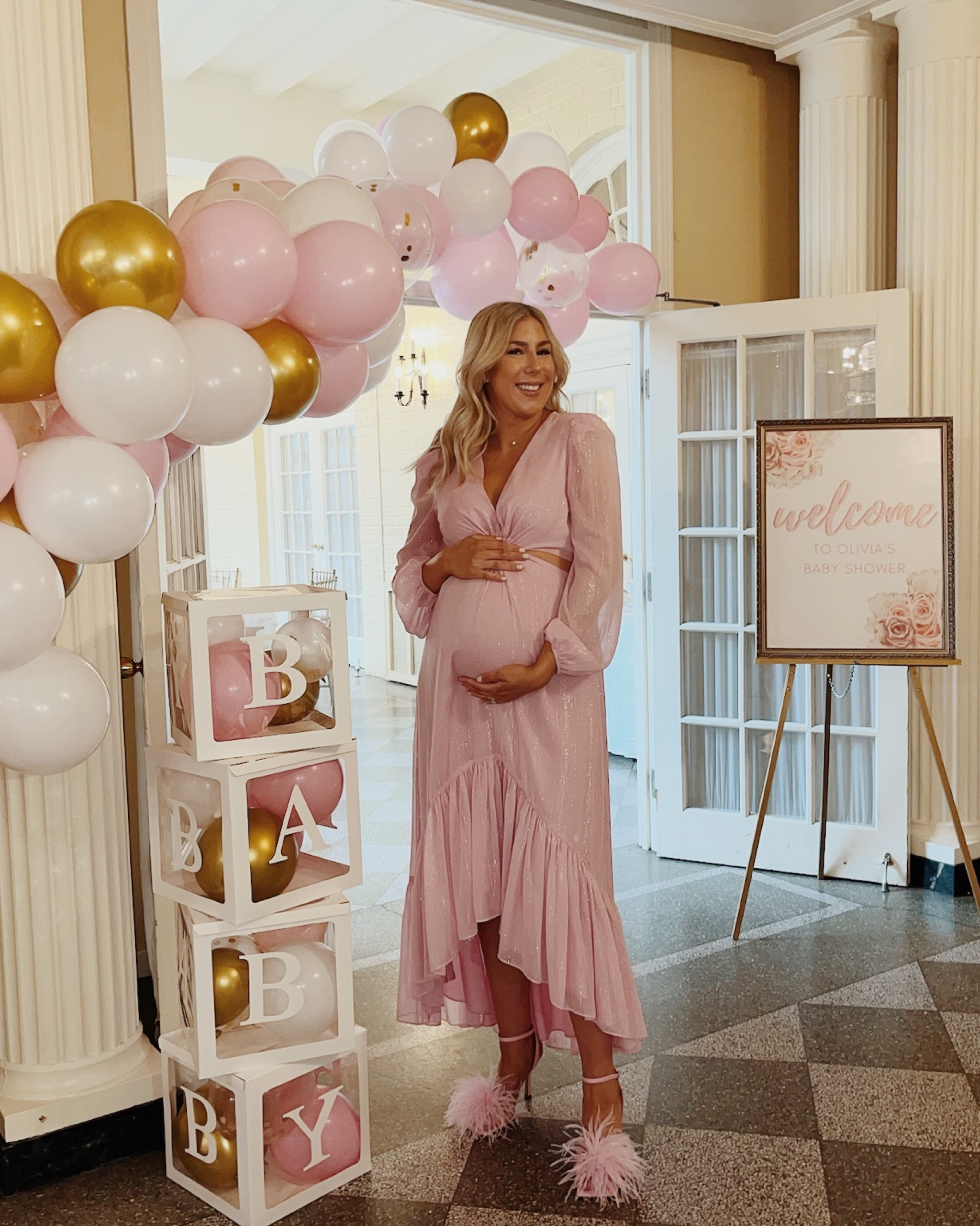 Pink baby shower dress and shoes 💕

#LTKbump
