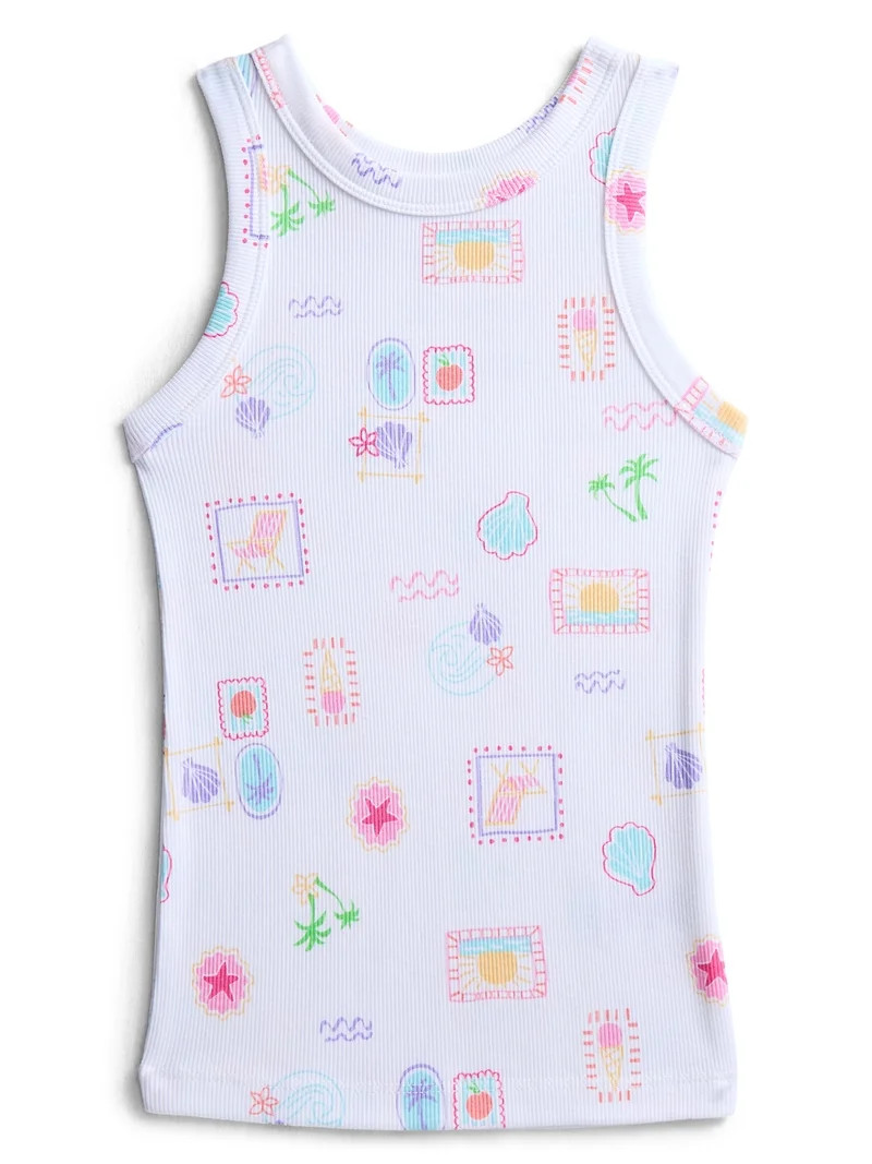 Wonder Nation Girls Kid Tough Ribbed Tank Top, Sizes 4-18 & Plus | Walmart (US)