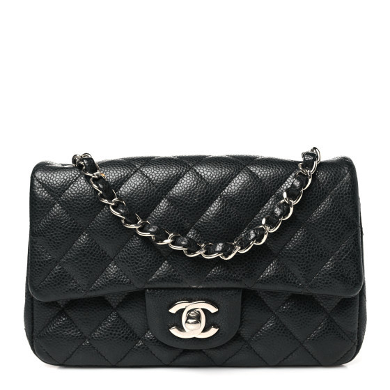Caviar Quilted Mini Rectangular Flap Black | FASHIONPHILE (US)