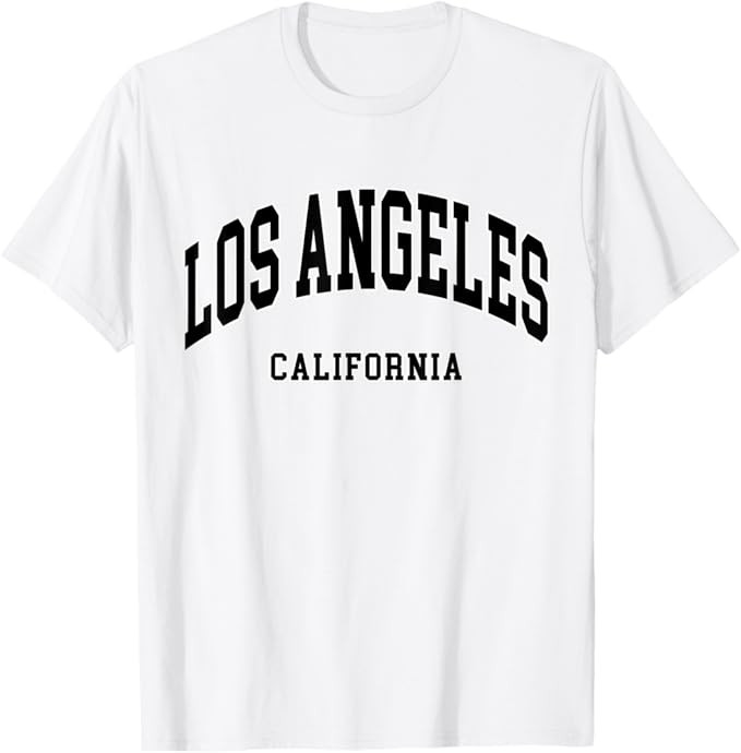 Los Angeles - California - Throwback Design - Classic T-Shirt | Amazon (US)