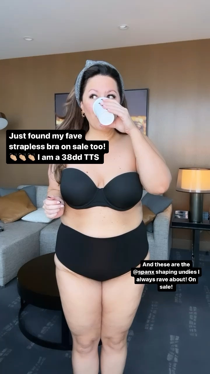 Midsize 14 thick tummy and large chest undergarments. My fave strapless bra so comfy I wear these all the time. 38dd and my smoothing undies both on sale! 

#LTKCyberweek #LTKcurves #LTKsalealert