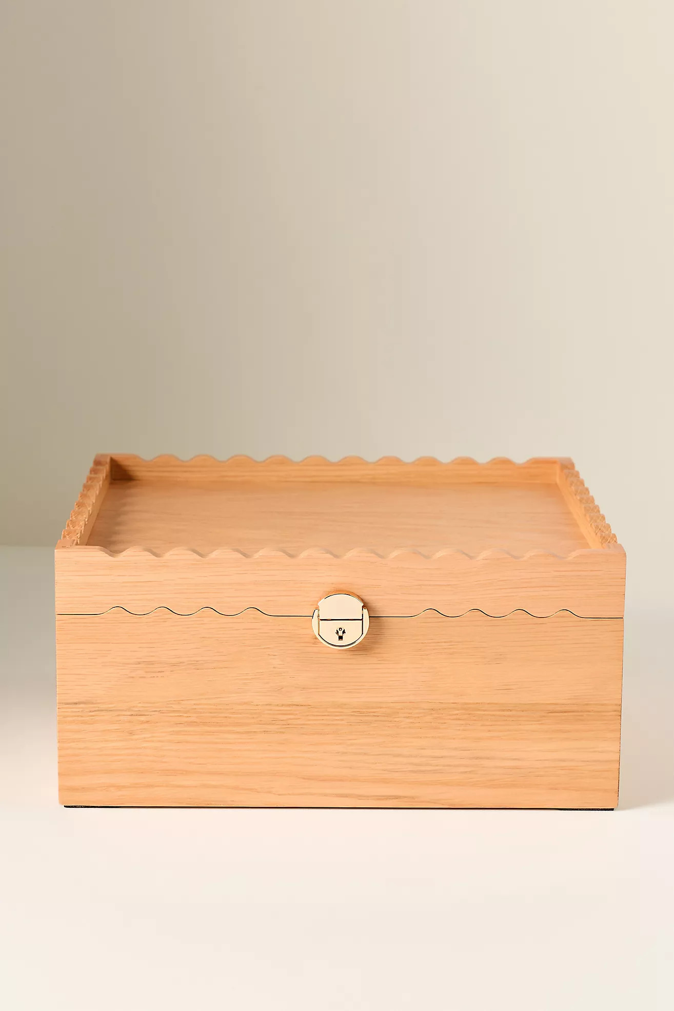 Curio Blvd 2-in1 Oak Jewelry Keepsake Case | Anthropologie (US)