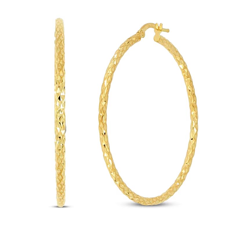 Hoop Earrings 14K Yellow Gold 40mm | Kay Jewelers