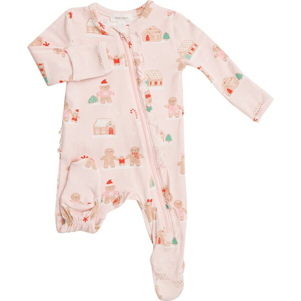 Gingerbread Footie, Pink | Maisonette