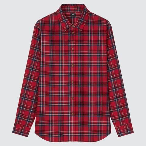 Women Flannel Checked Long Sleeved Shirt | UNIQLO (UK)