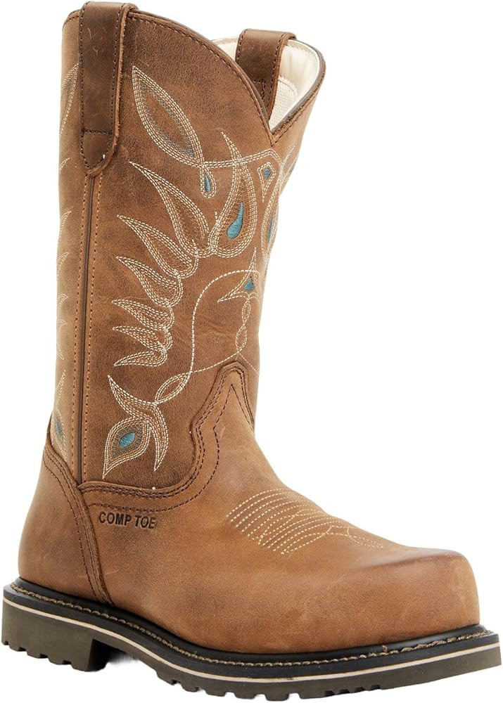 Shyanne Women's Pull-On Western Work Boot Composite Toe - Bswc0r0w19 | Amazon (US)