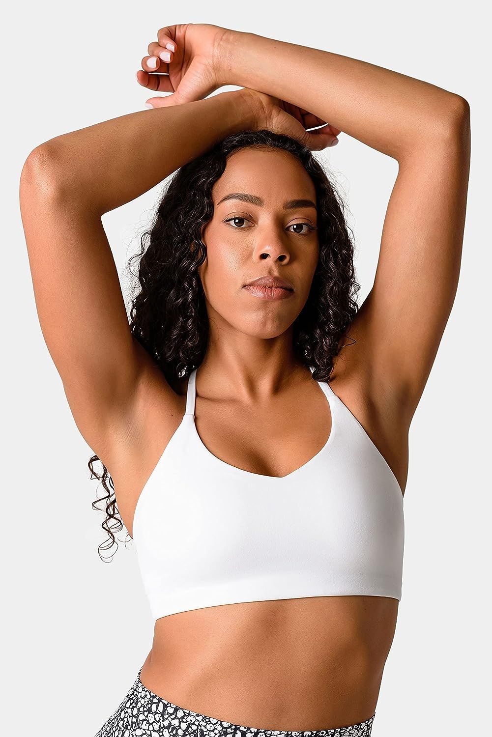 Kamo Fitness Iris Strappy Sports Bra for Women Light Support Backless Crop Top Removable Padding ... | Amazon (US)