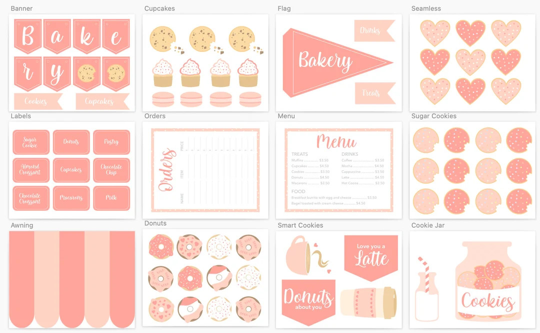 Valentine's Day Bakery Printable Dramatic Play Set and Sensory Bin Accessories Inspiration - Etsy | Etsy (US)