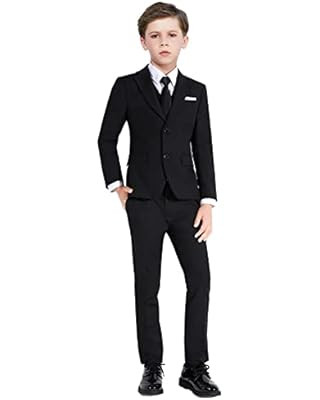 Happy Dolphin Boys Formal Suit Set Slim Fit Boy Suit Wedding Suit Ring Bearer Suit | Amazon (US)
