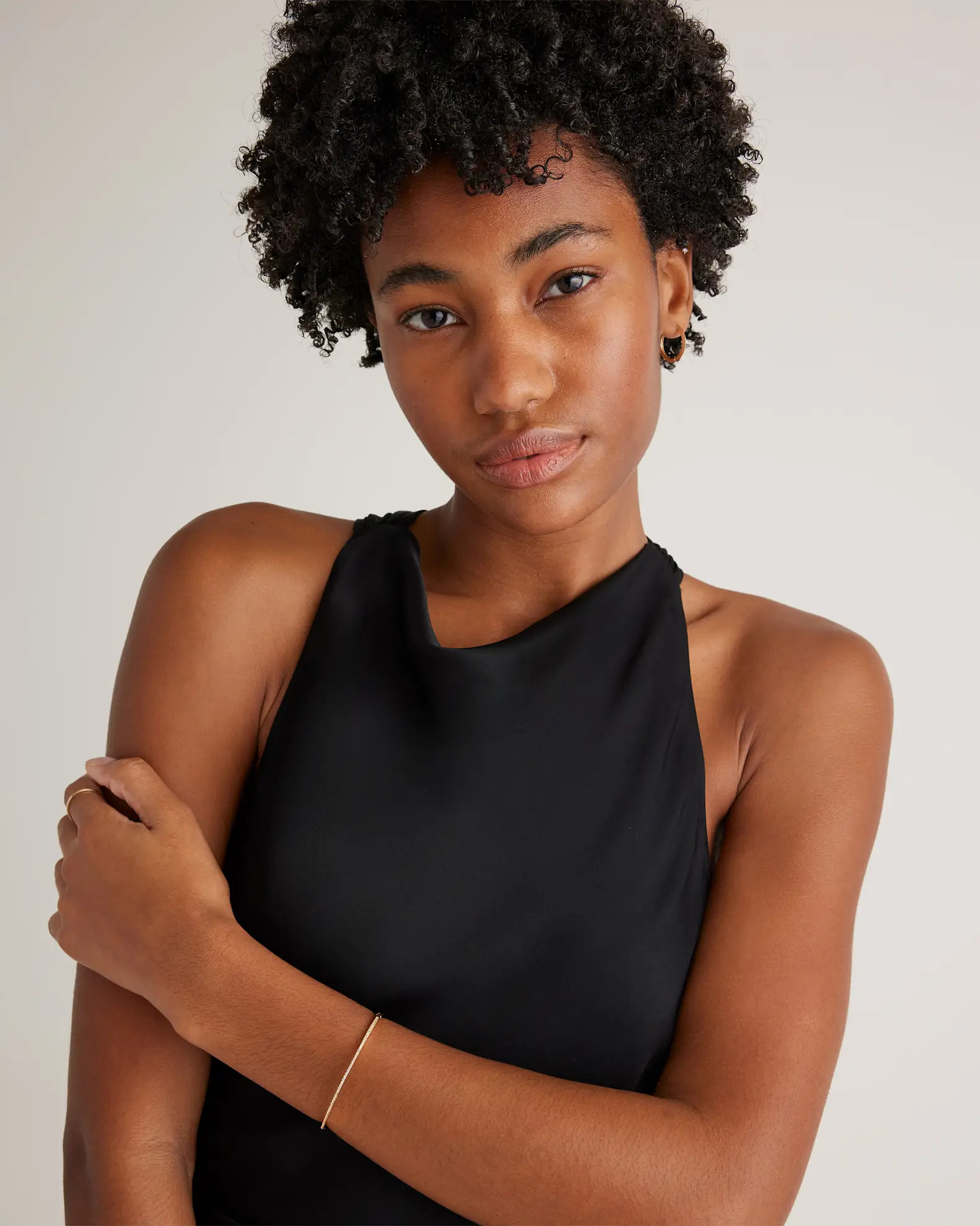 Washable Stretch Silk High Neck Midi Dress | Quince