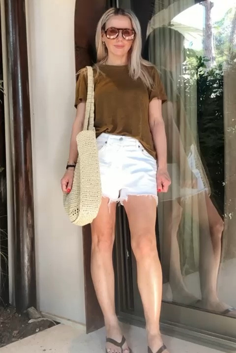 COS, Agolde, Elisa Johnson, Jones Road Beauty, Elora, Cos Linen T-shirt, White Denim Shorts, Crochet Bag Aime Leon Dore, Summer Outfit, Casual Outfit

#LTKstyletip #LTKsummer #LTKeurope