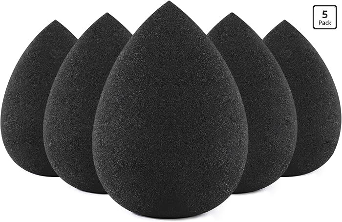 BEAKEY Makeup Sponge Set, 5 Pcs Foundation Blending Sponge, Beauty Sponges Flawless for Liquid, C... | Amazon (US)