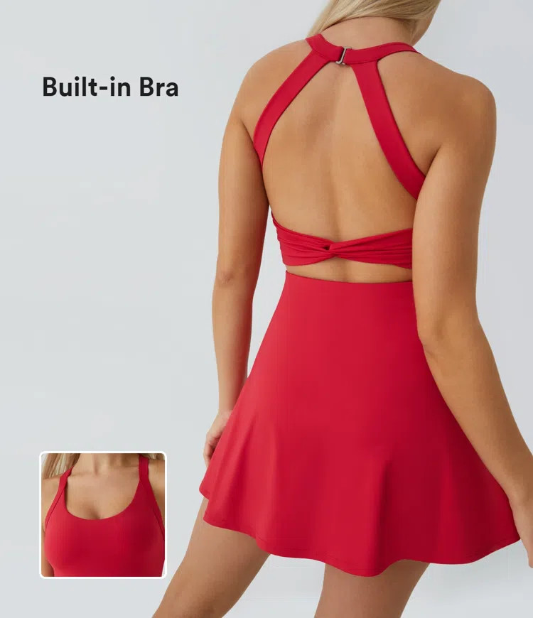 Women’s Backless Twisted Active Dress - Halara | HALARA