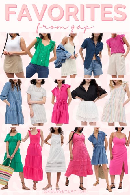 Gap new arrivals, gap outfit, summer outfit, pink dress, denim dress 

#LTKunder50 #LTKsalealert #LTKunder100