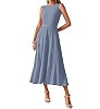 BTFBM Women Tank Midi Dress Summer Crewneck Sleeveless Pleated A Line Business Casual Formal Swea... | Amazon (US)