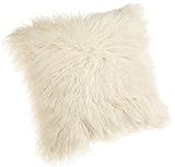 Brentwood 18-Inch Mongolian Faux Fur Pillow, White | Amazon (US)