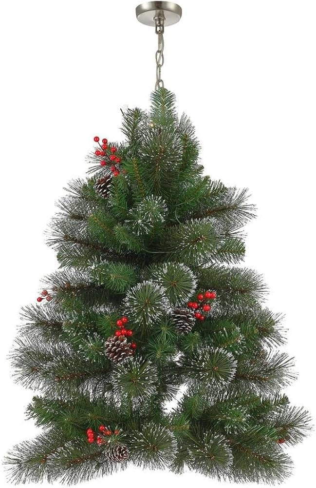 SkyX 3208 SkyPlug 3-Foot Pre-Lit Christmas Tree Chandelier with Frosted Tips and Ornaments | Amazon (US)