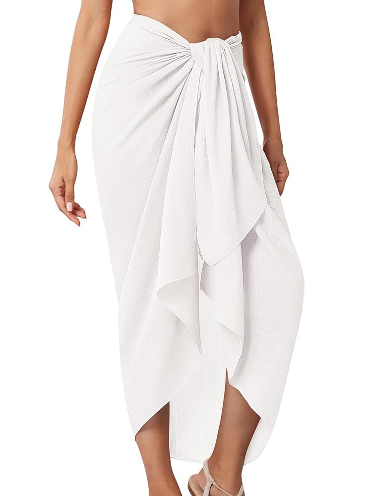 QIANXIZHAN Women's Swimsuit Cover Up,Beach Sarong Wrap Bottom Coverup for Women Short Skirt | Amazon (US)