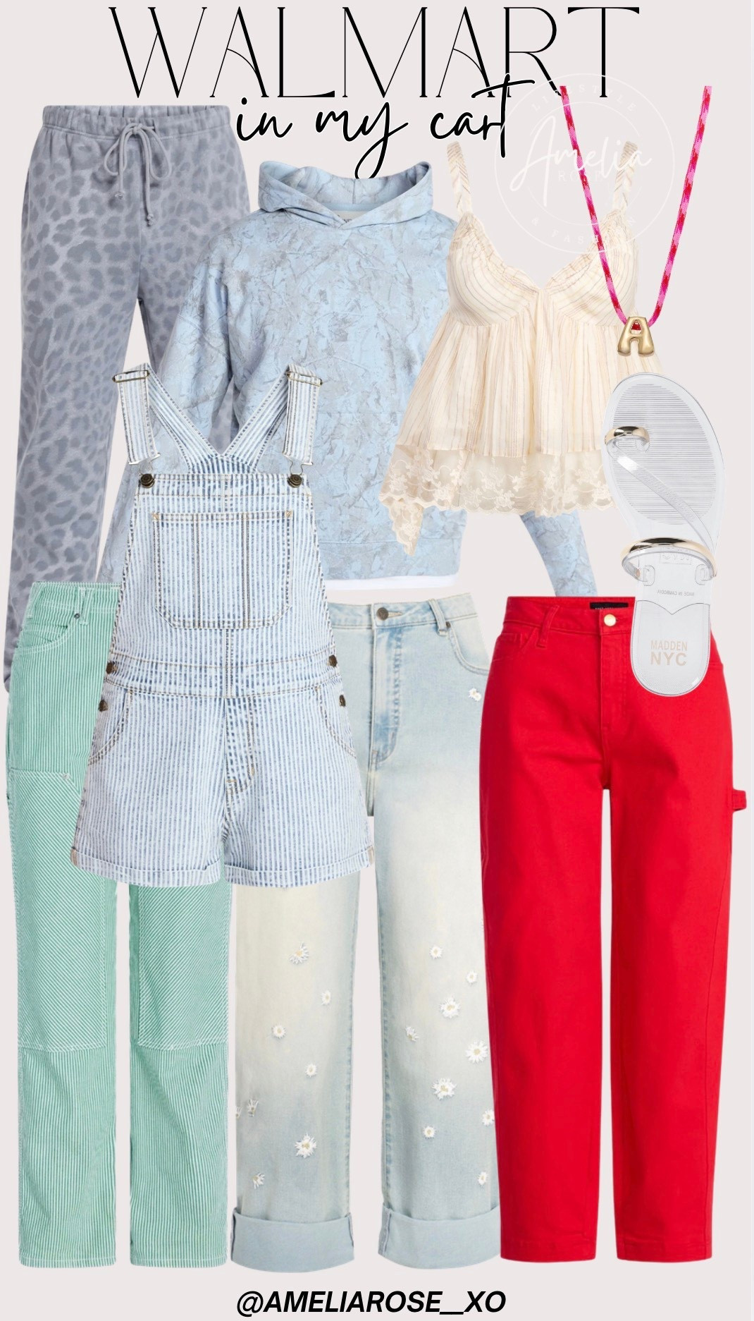 Walmart spring outfit options I’m loving!! The red carrel jeans are only $14! All so good and affordable 👌 

#LTKootd #LTKSaleAlert #LTKPetite