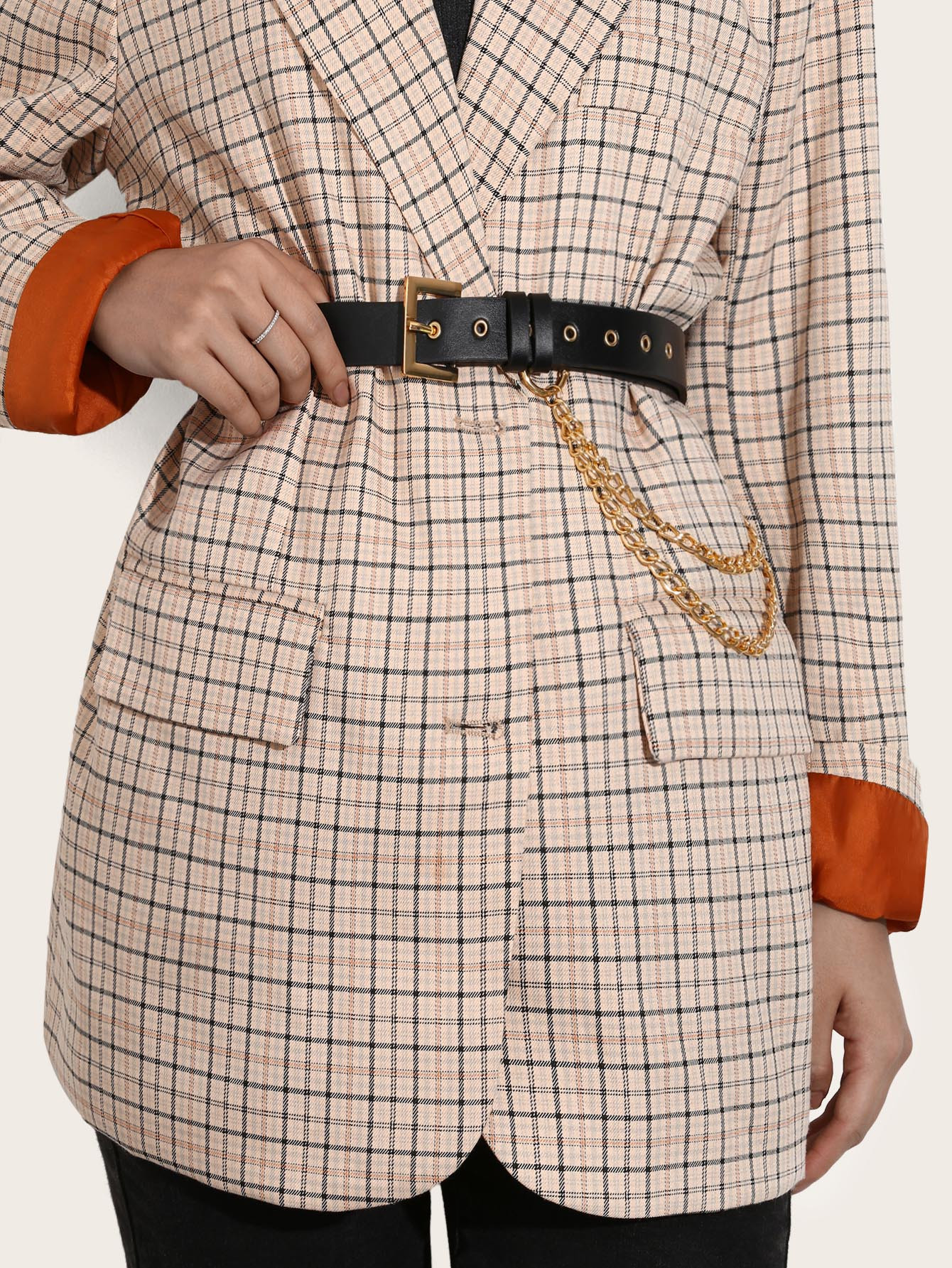 Chain Decor Metal Buckle Belt | SHEIN
