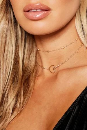 Heart & Chain Choker Pack | Boohoo.com (US & CA)