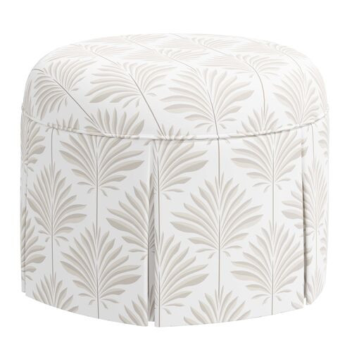 Liza Skirted Ottoman, Cerifera Palm | One Kings Lane