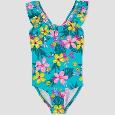 Toddler Girls' Floral One Piece Swimsuit - Just One You® made by carter's Green | Target