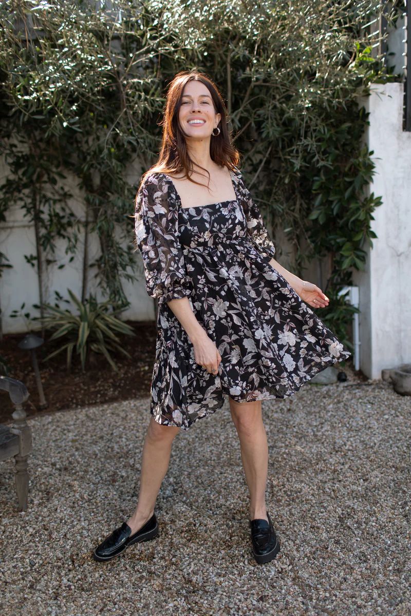 Jean Floral Dress | Carly Jean Los Angeles