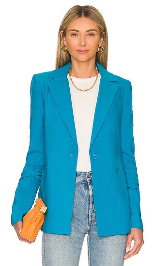 Pailey Fitted Blazer in Ocean Blue | Revolve Clothing (Global)