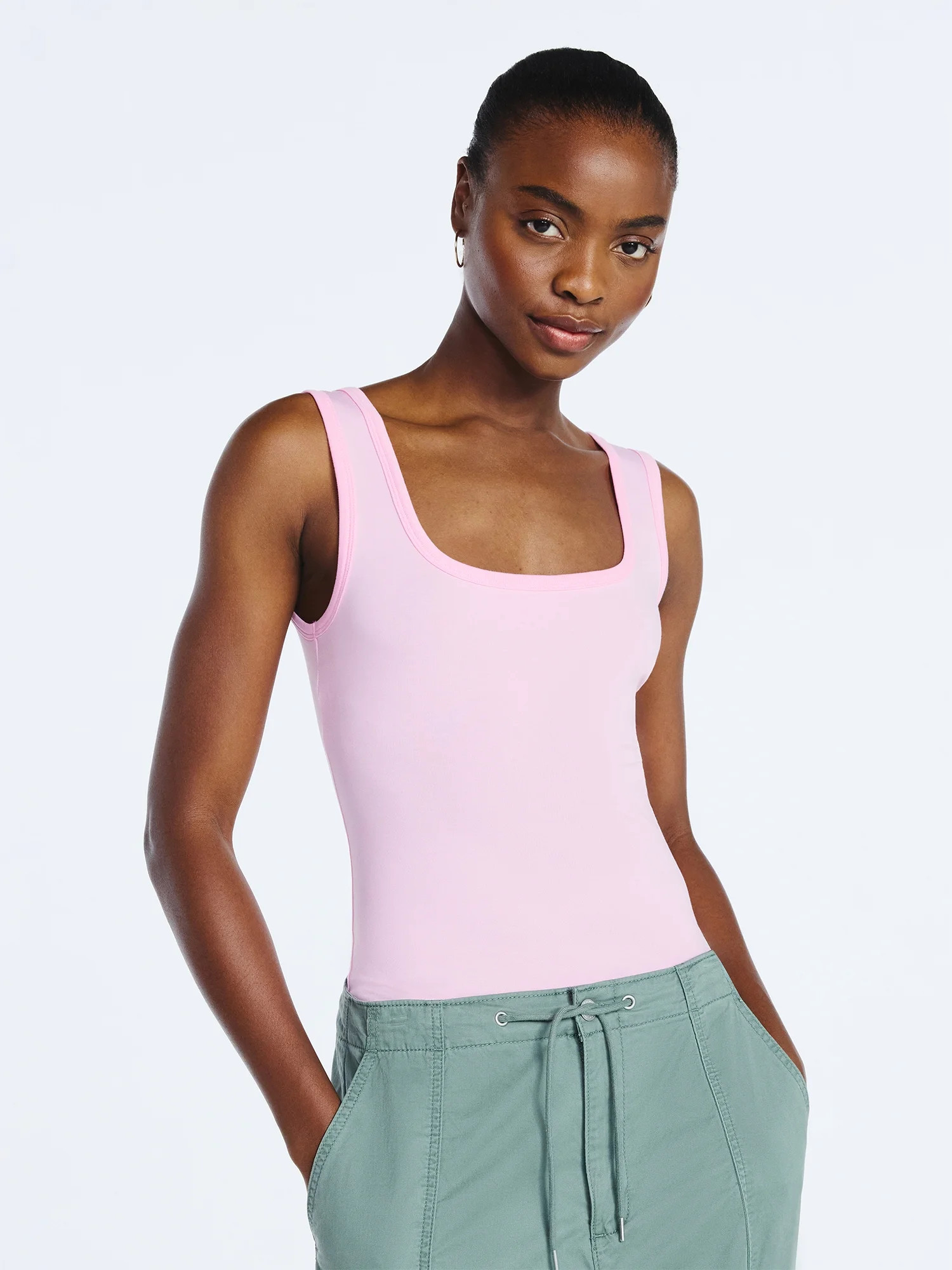 Scoop Women’s Square Neck Tank Top, Sizes XS-XXL | Walmart (US)