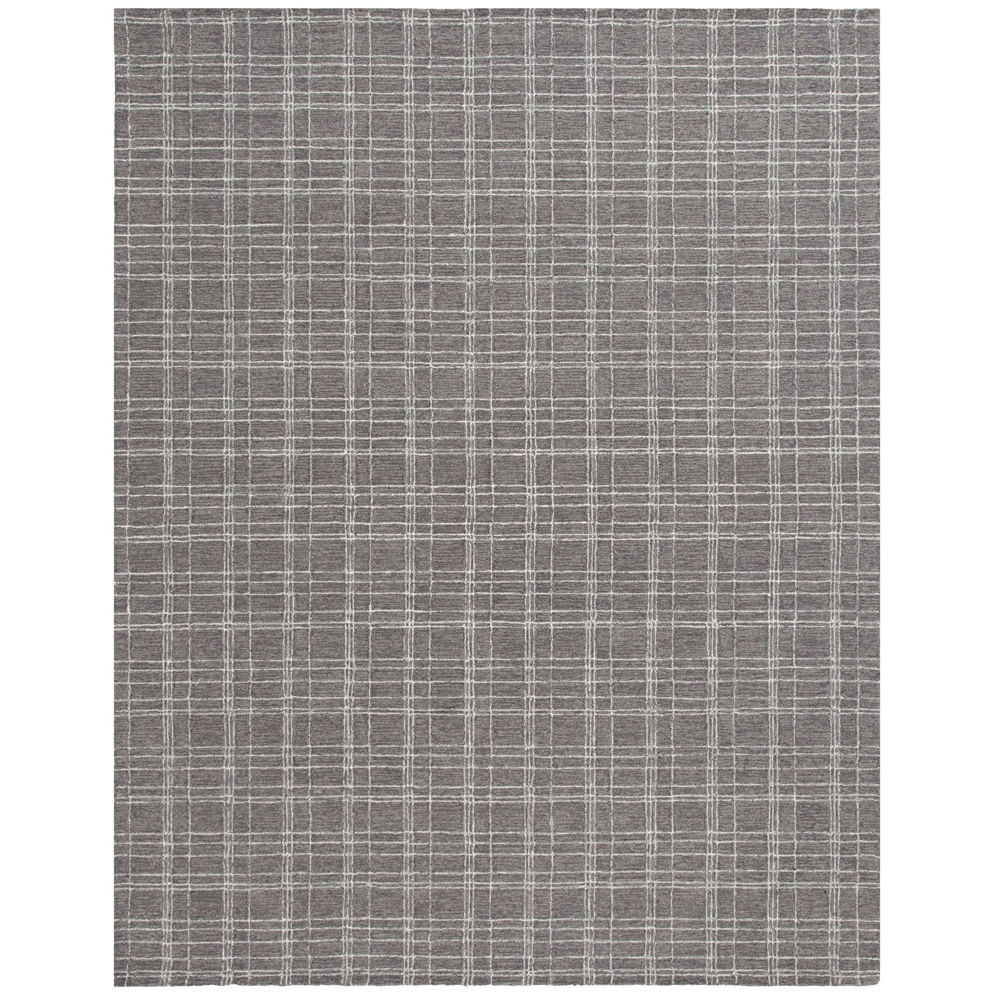 Better Homes & Gardens 7'10"x9'10" Grey Plaid Wool Indoor Area Rug - Walmart.com | Walmart (US)