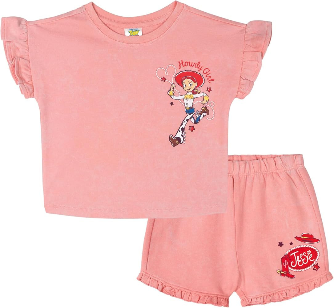 Disney French Terry T-Shirt and Shorts Outfit Set Infant to Big Kid Sizes (12 Months - 14-16) | Amazon (US)