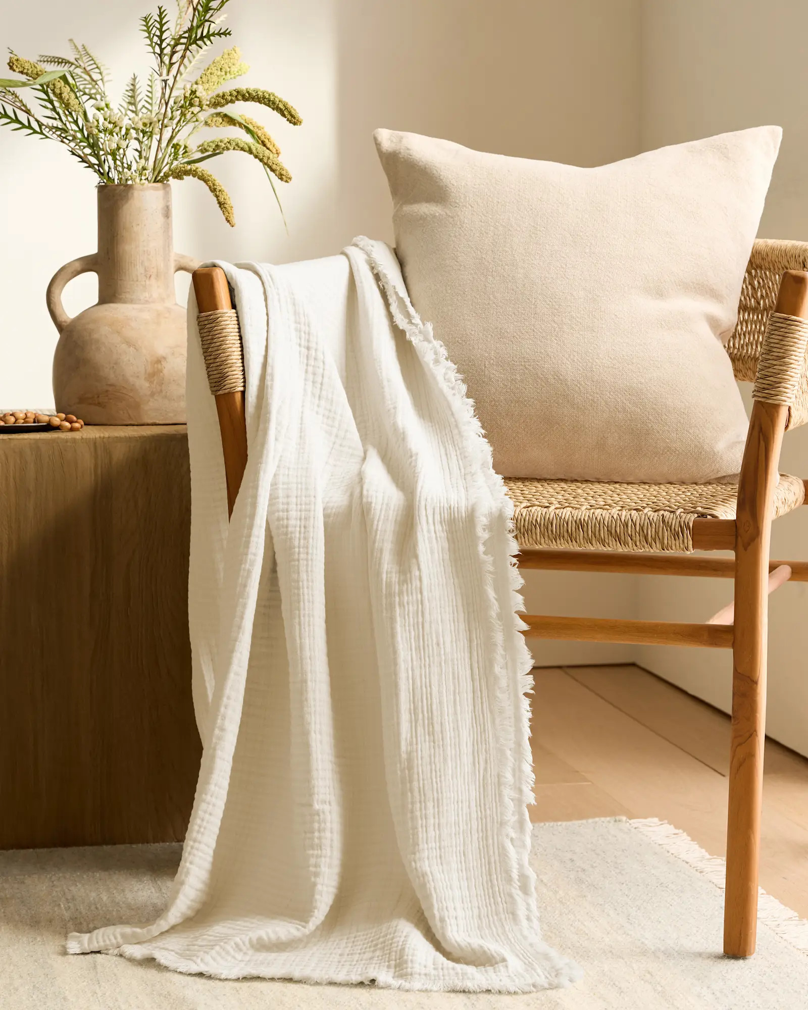 Organic Airy Gauze Throw | Quince